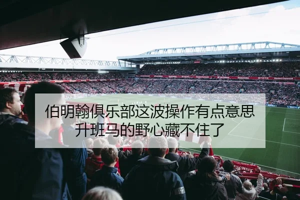 伯明翰俱乐部这波操作有点意思 升班马的野心藏不住了